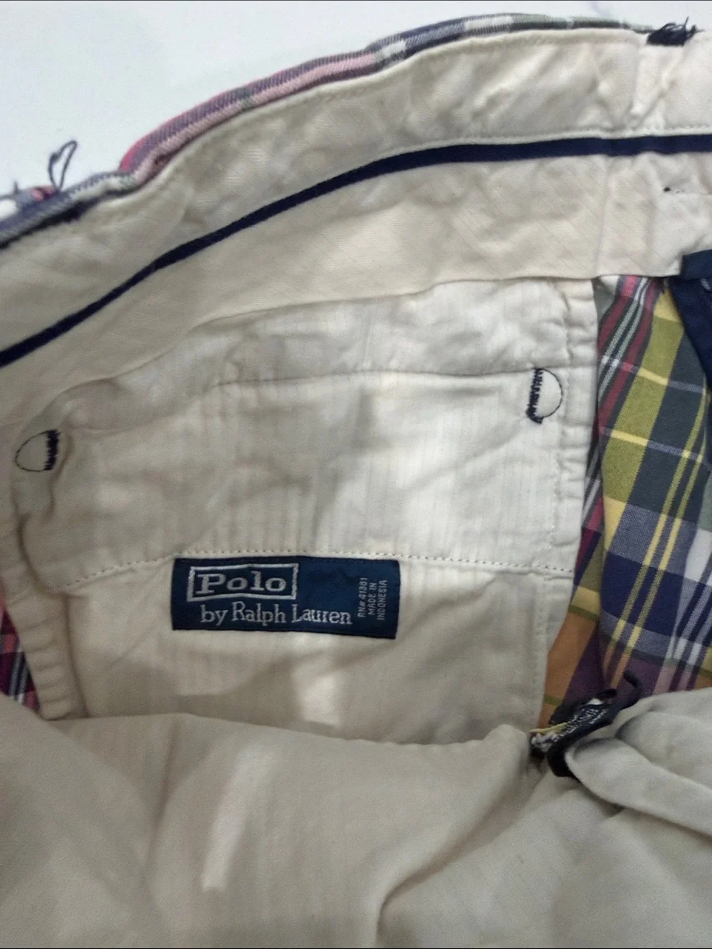 Polo by Ralph Lauren Plaid Shorts with Cream Lining